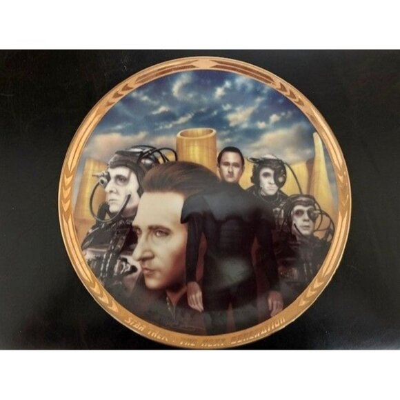 Star Trek The Next Generation Descent Collector Plate By Hamilton Collection Lim - Picture 1 of 2